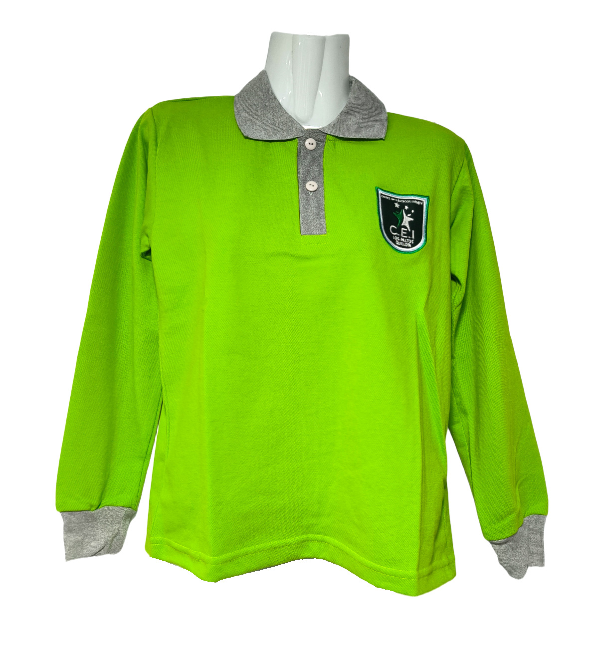 polera pique manga larga
