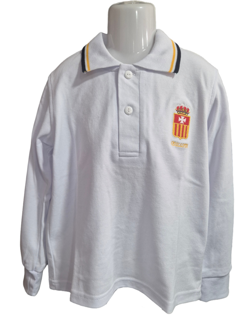 polera pique manga larga
