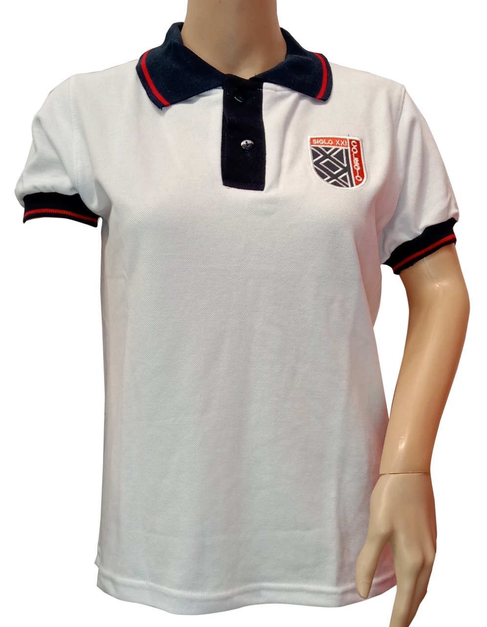polera pique manga corta