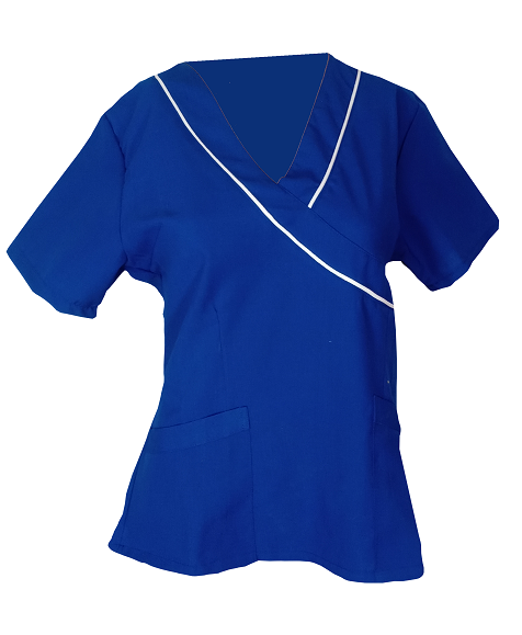 delantal azul